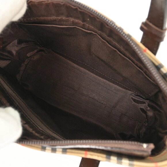 Burberry Beige Brown House Check Tote Bag - Picture 7 of 11